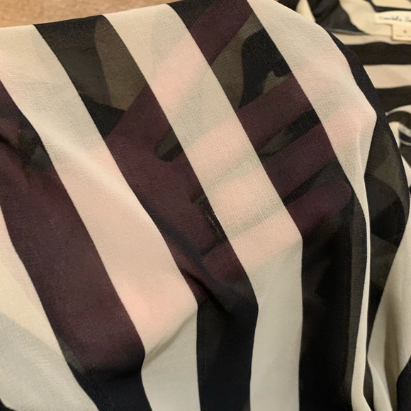 Striped twist Blouse with collar size S - Picture 6 of 8